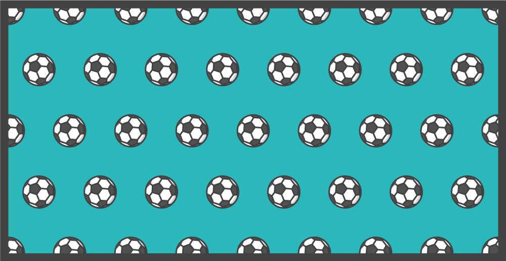 Soccer Ball Pattern game vinyl rug - TenStickers