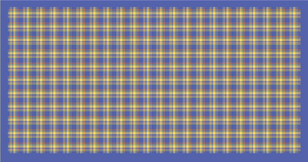 Yellow Plaid Pattern striped vinyl rug - TenStickers