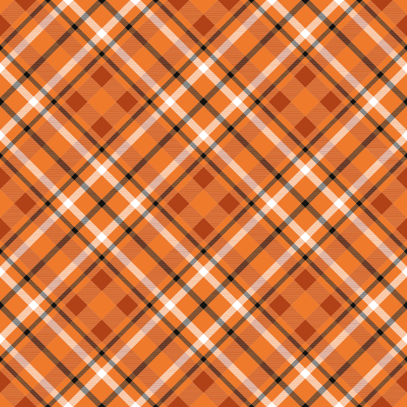 Orange squares with brown lines vinyl rug - TenStickers