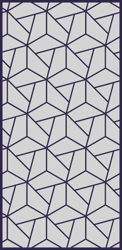 Grey angular patterns geometric vinyl rug - TenStickers