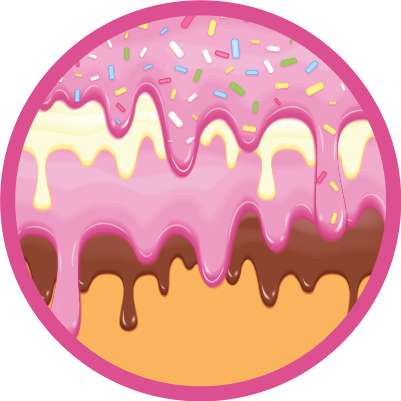 Sweet treat delight circular vinyl rug - TenStickers