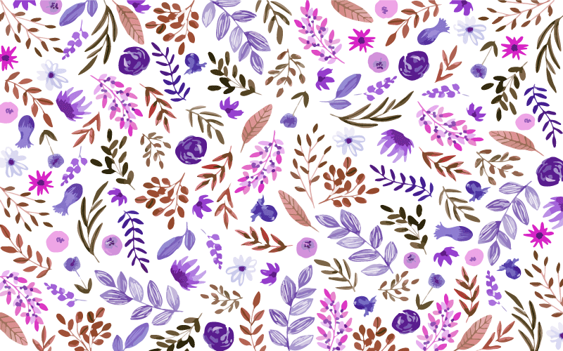 Nature Pattern floral vinyl rug - TenStickers