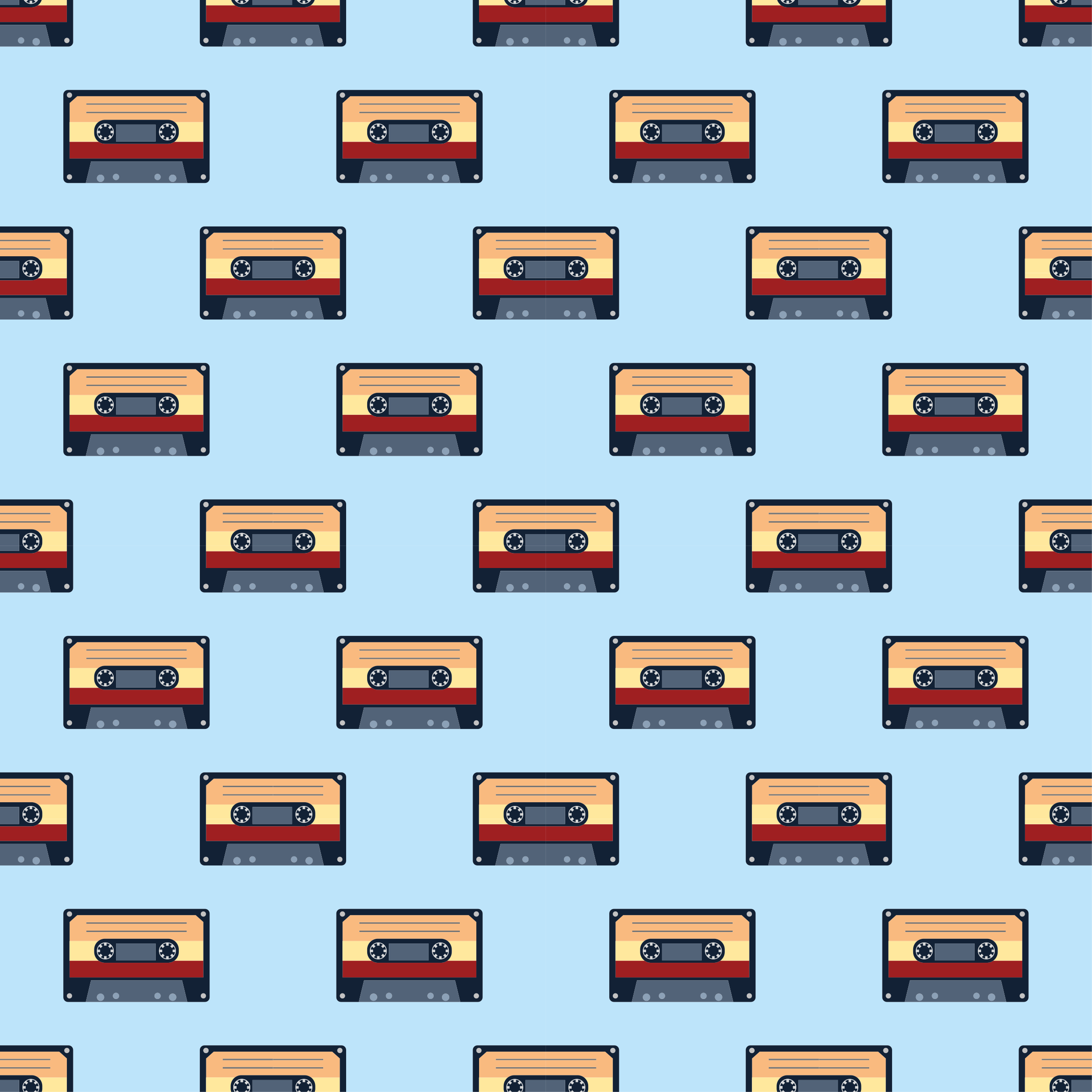 Kids vinyl rug vintage cassette design - TenStickers