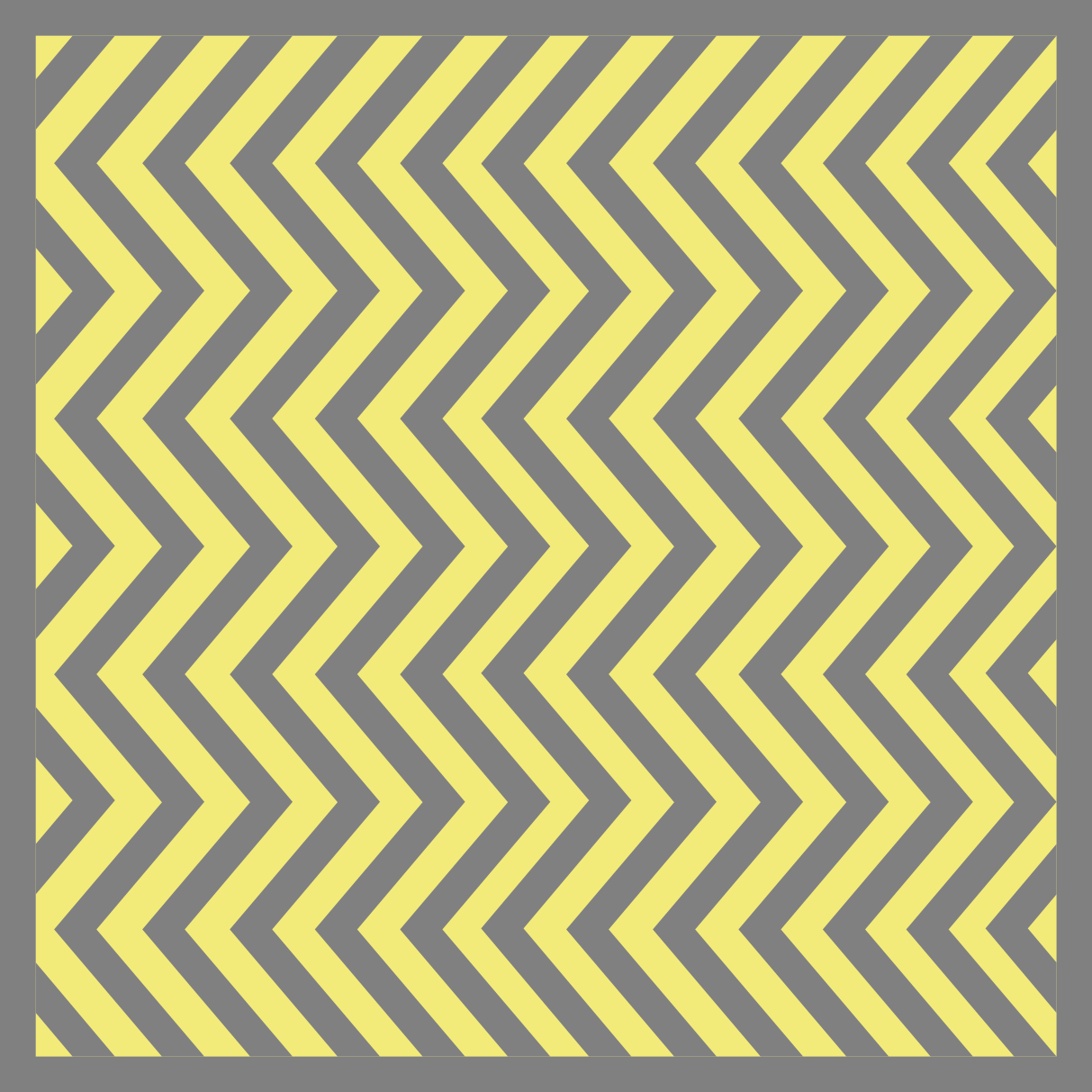 Striped vinyl rug in yellow and grey chevron - TenStickers
