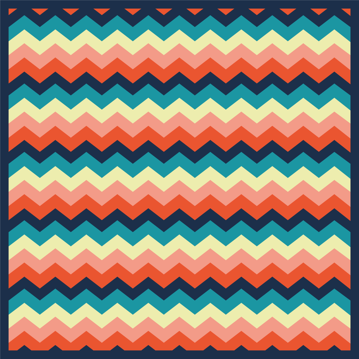 Vibrant Chevron Motif star vinyl rug - TenStickers