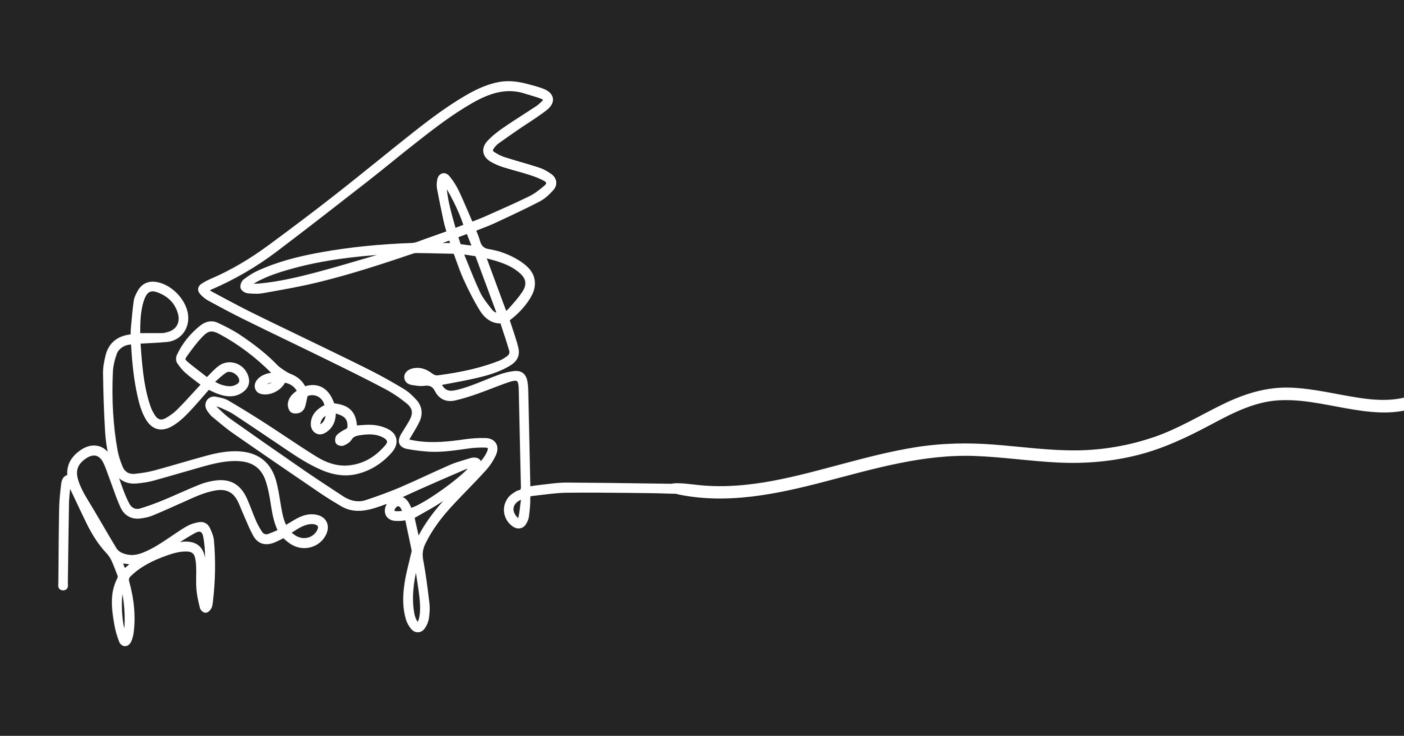 Piano Line Art modern vinyl rug - TenStickers