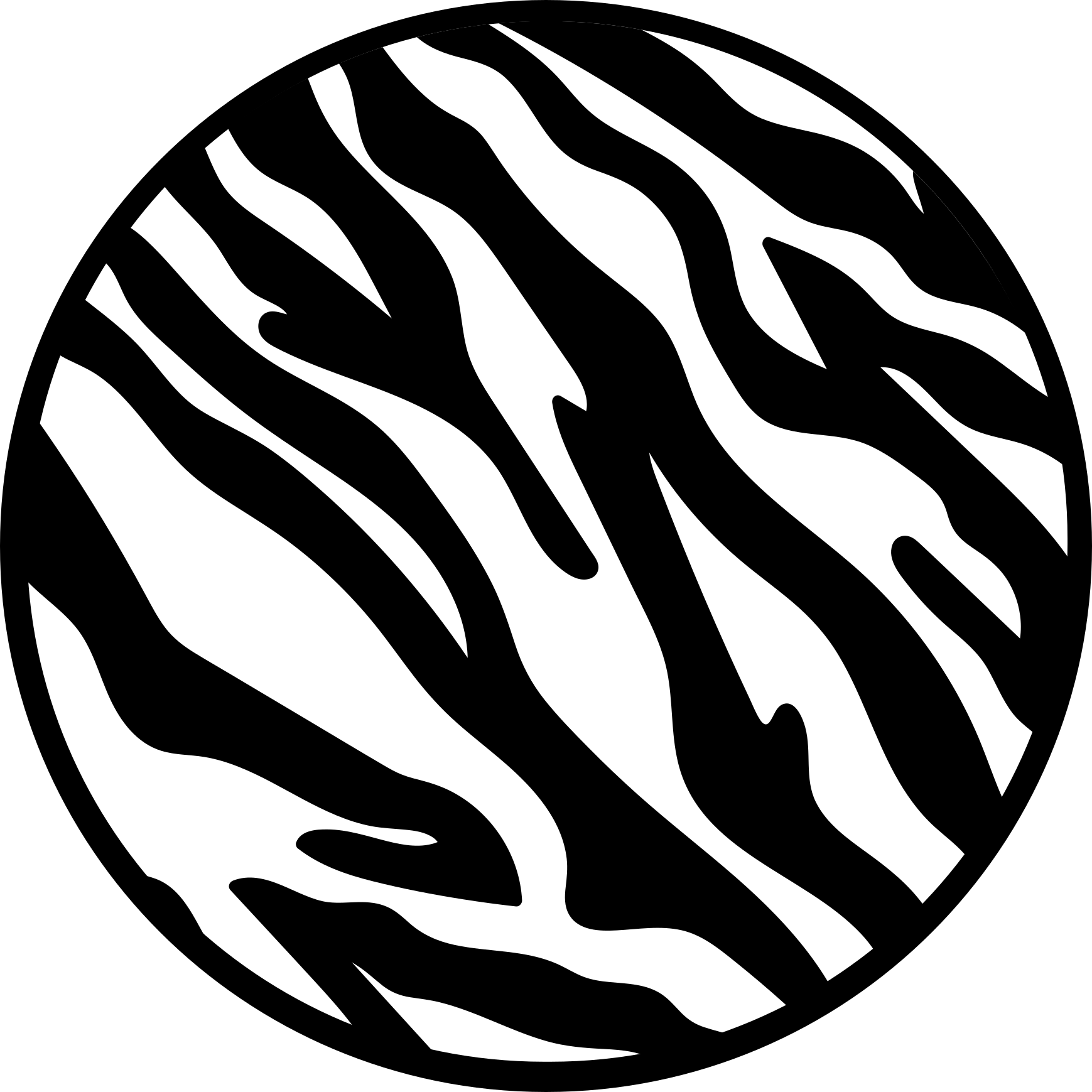 Animal print vinyl rug zebra striped design - TenStickers