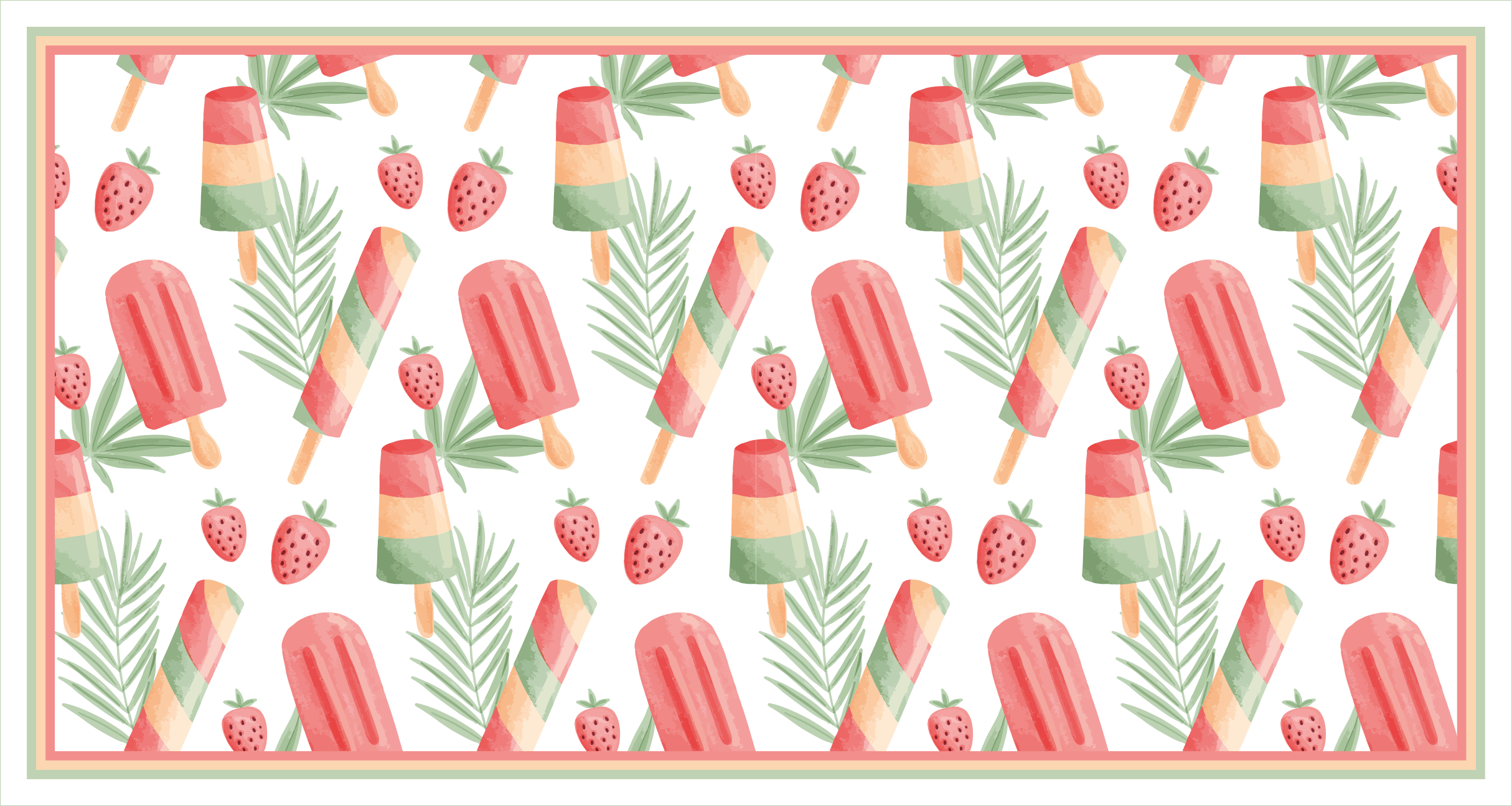 Colorful Ice Treats kids vinyl rug - TenStickers