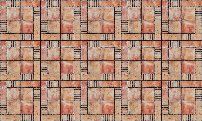 CROSS-HATCHED PATTERNS tile vinyl rug - TenStickers