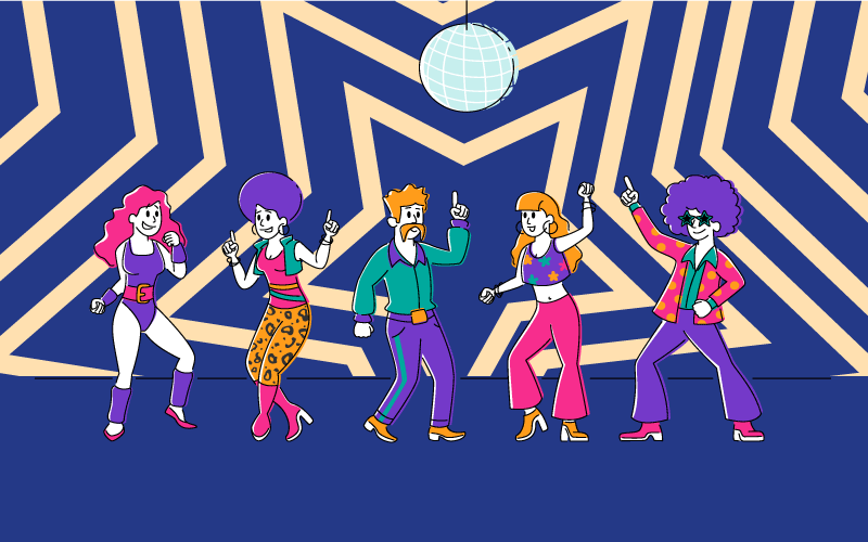 Disco Dance Party kids vinyl rug - TenStickers