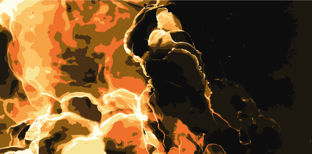 Fiery effect marble vinyl rug - TenStickers