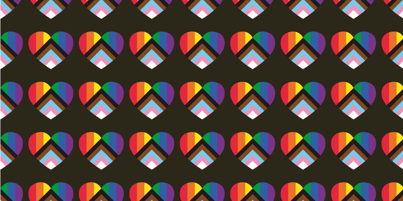 Colorful heart patterns teen vinyl rug - TenStickers