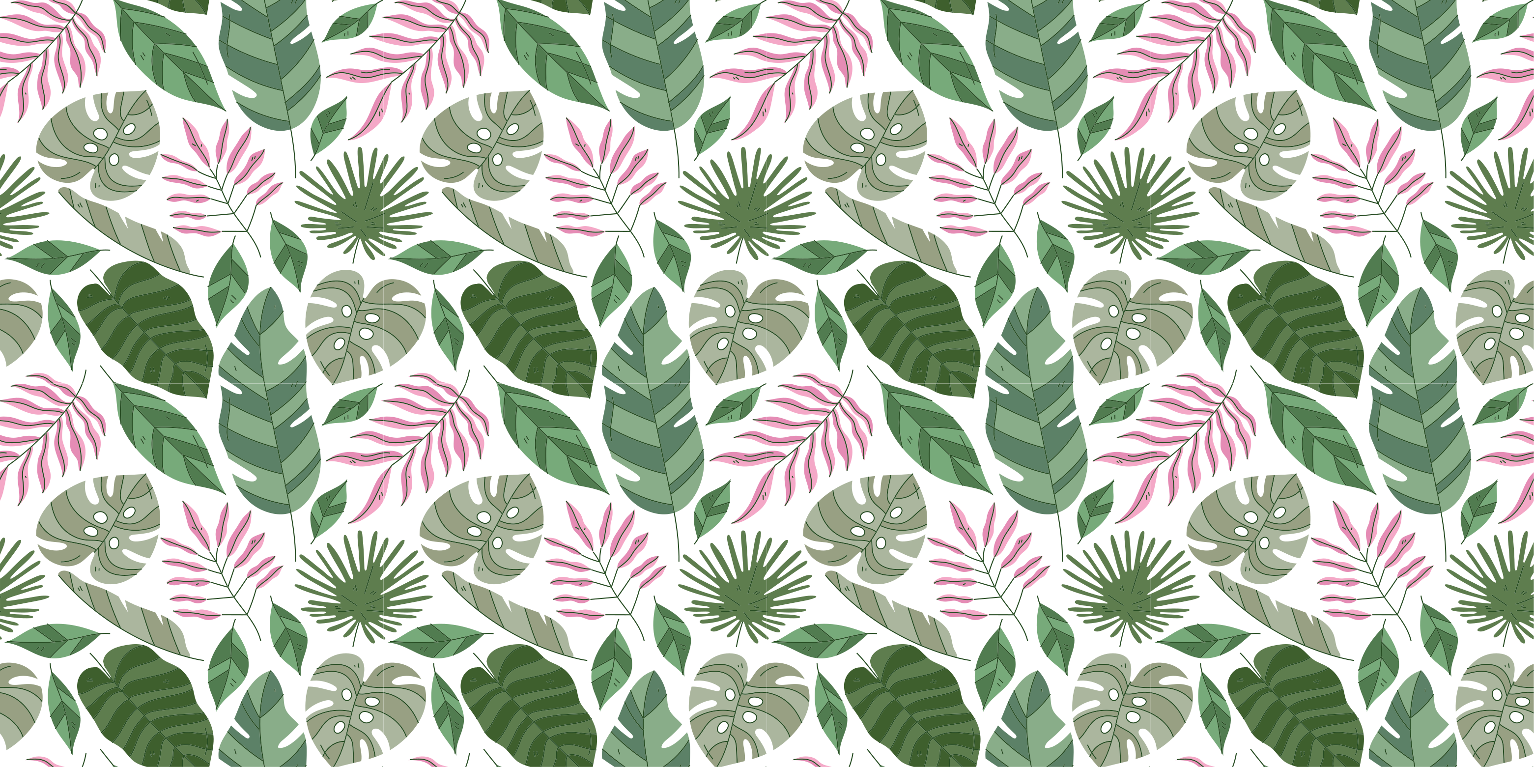 Tropical minimalitic garden plants floral rug - TenStickers