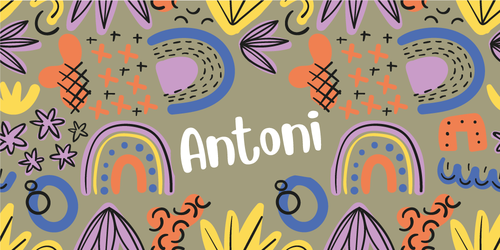 Colorful rainbow patterns kids vinyl rug - TenStickers