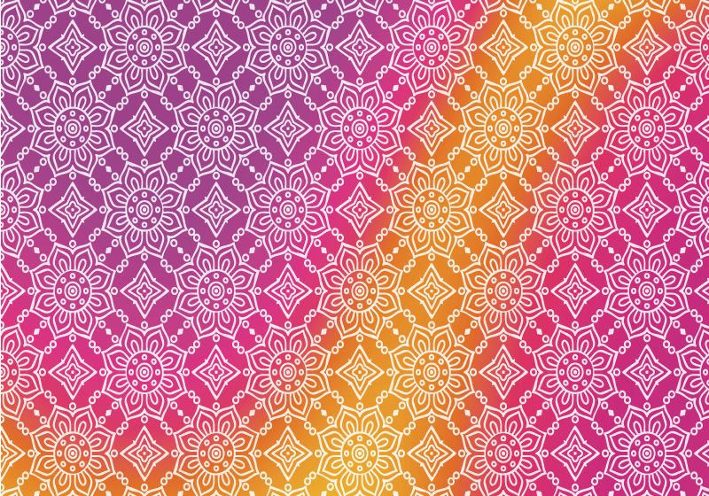 Elegant gradient mandala vinyl rug - TenStickers