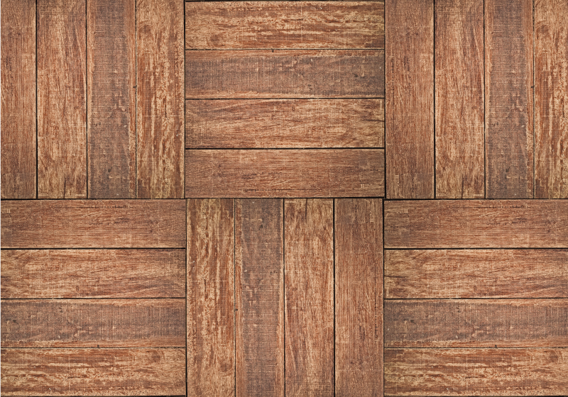 Plank brown texture wood effect vinyl rug - TenStickers