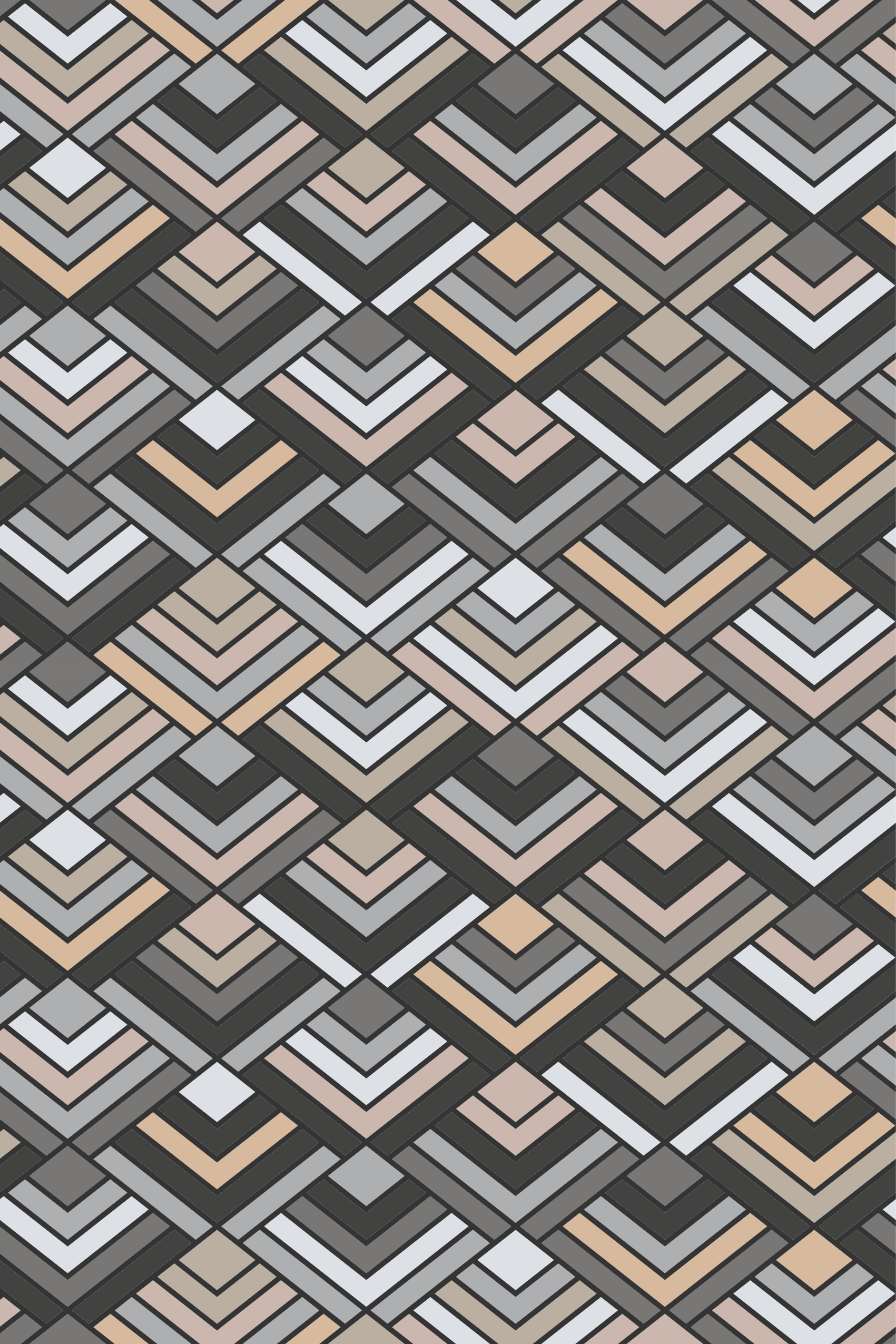 Layered Chevron Shapes geometric vinyl rug - TenStickers