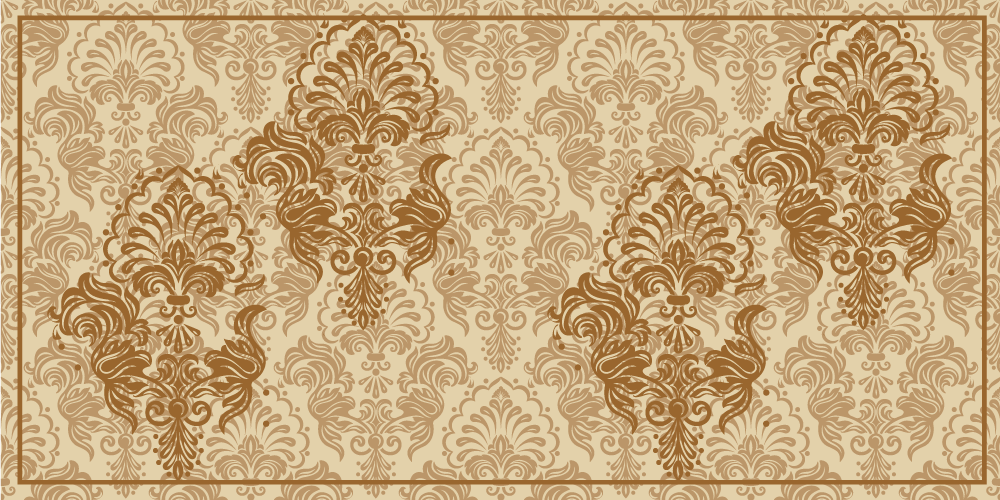 Elegant Floral Patterns vintage vinyl rug - TenStickers