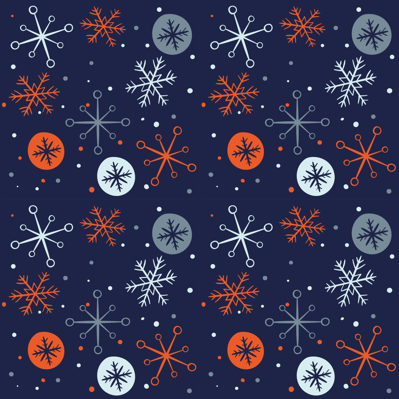 Snowflake Motifs Christmas vinyl rug - TenStickers