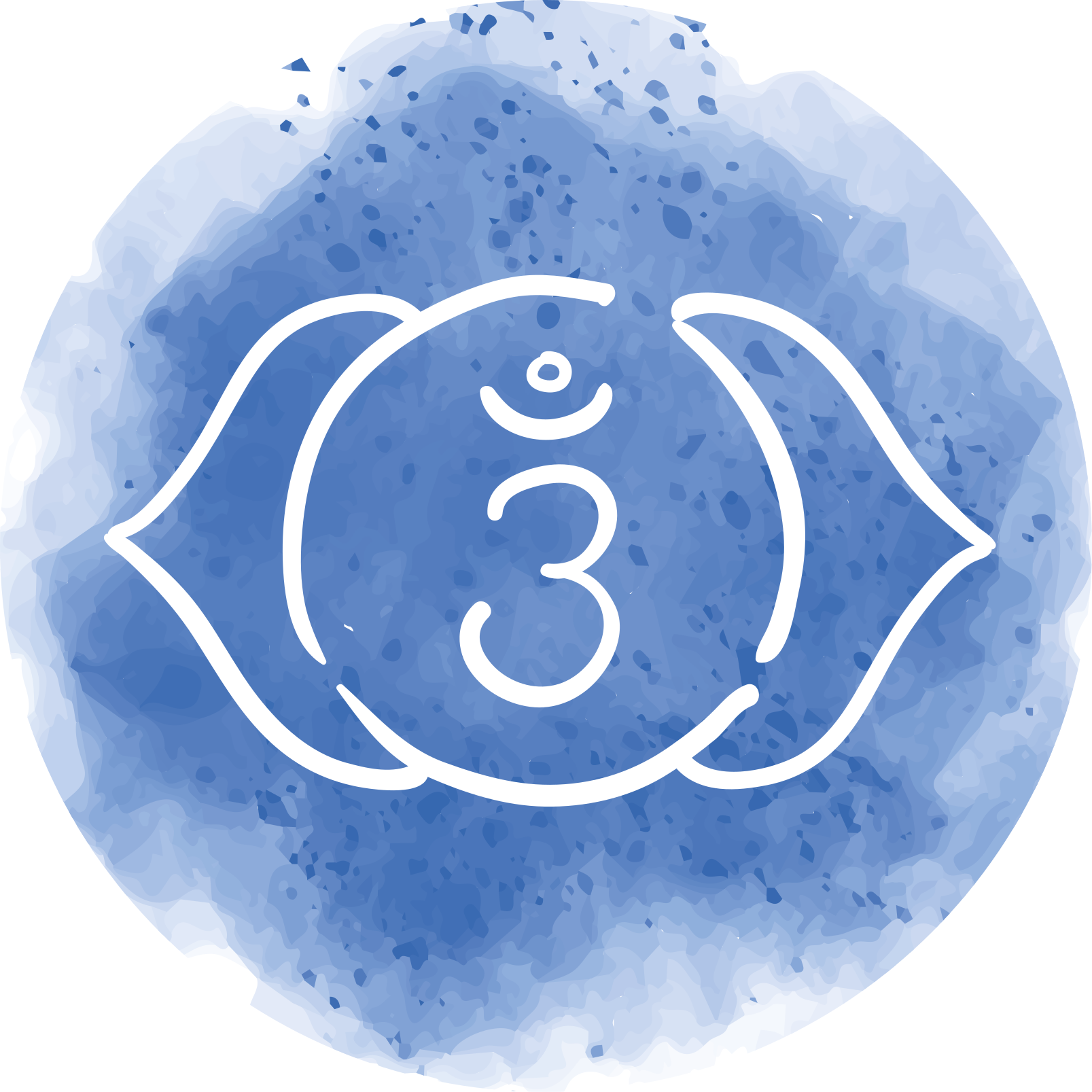 Calming Blue Symbol mandala vinyl rug - TenStickers