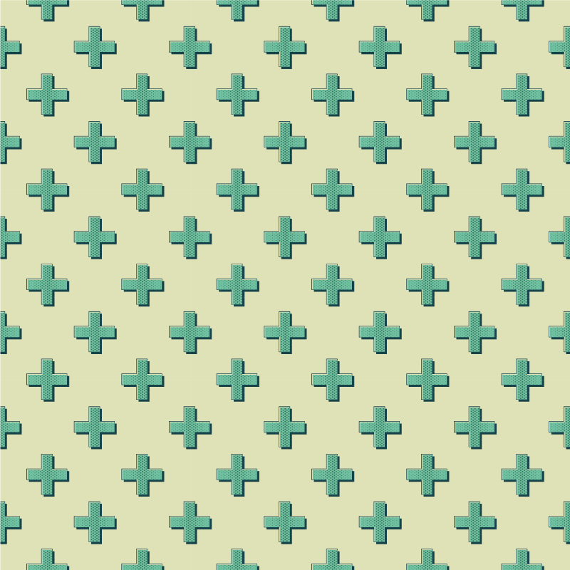 Mint Plus Shapes geometric vinyl rug - TenStickers