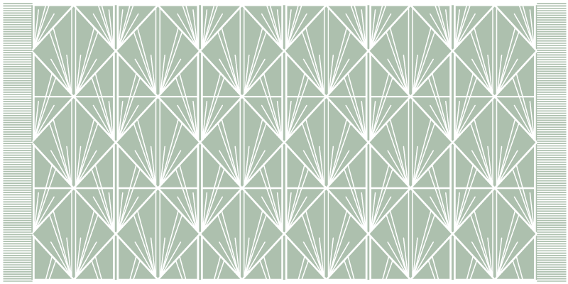 Geometric Leaf Concept tile vinyl rug - TenStickers