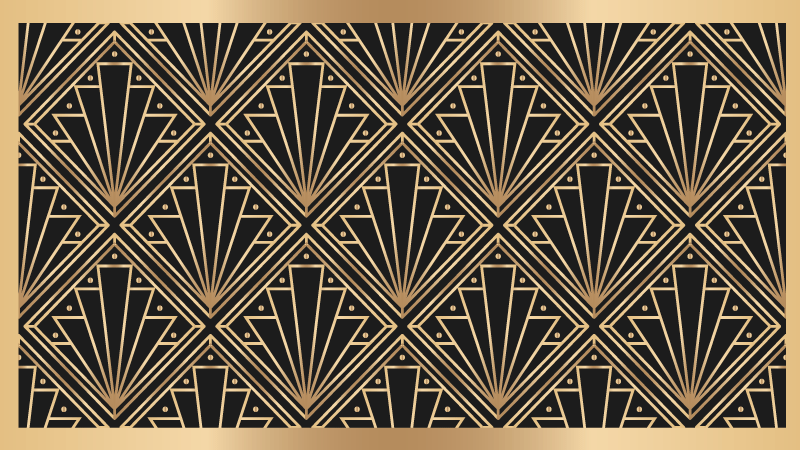 Art Deco Motif tile vinyl rug - TenStickers
