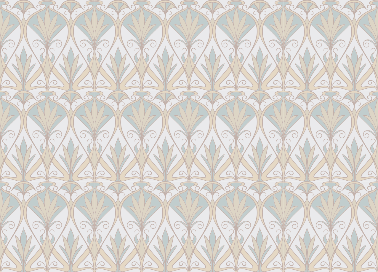 Elegant Floral Inspiration minimal vinyl rug - TenStickers