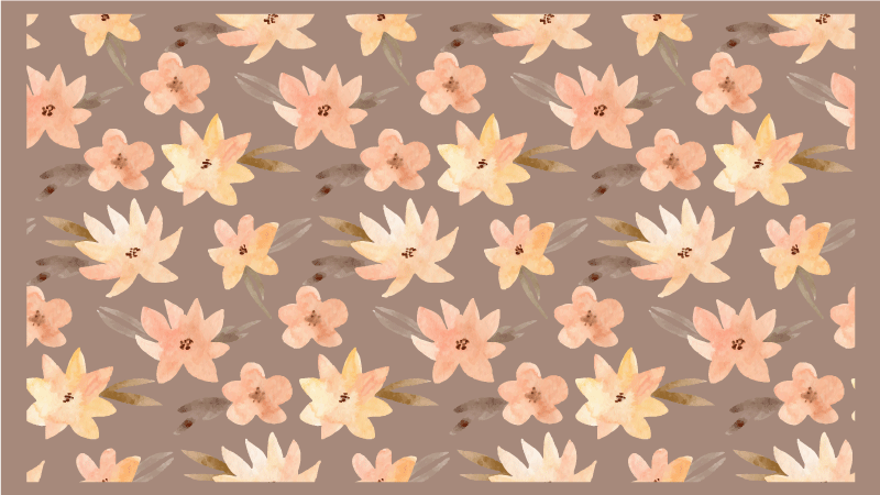 Floral motif array floral vinyl rug - TenStickers