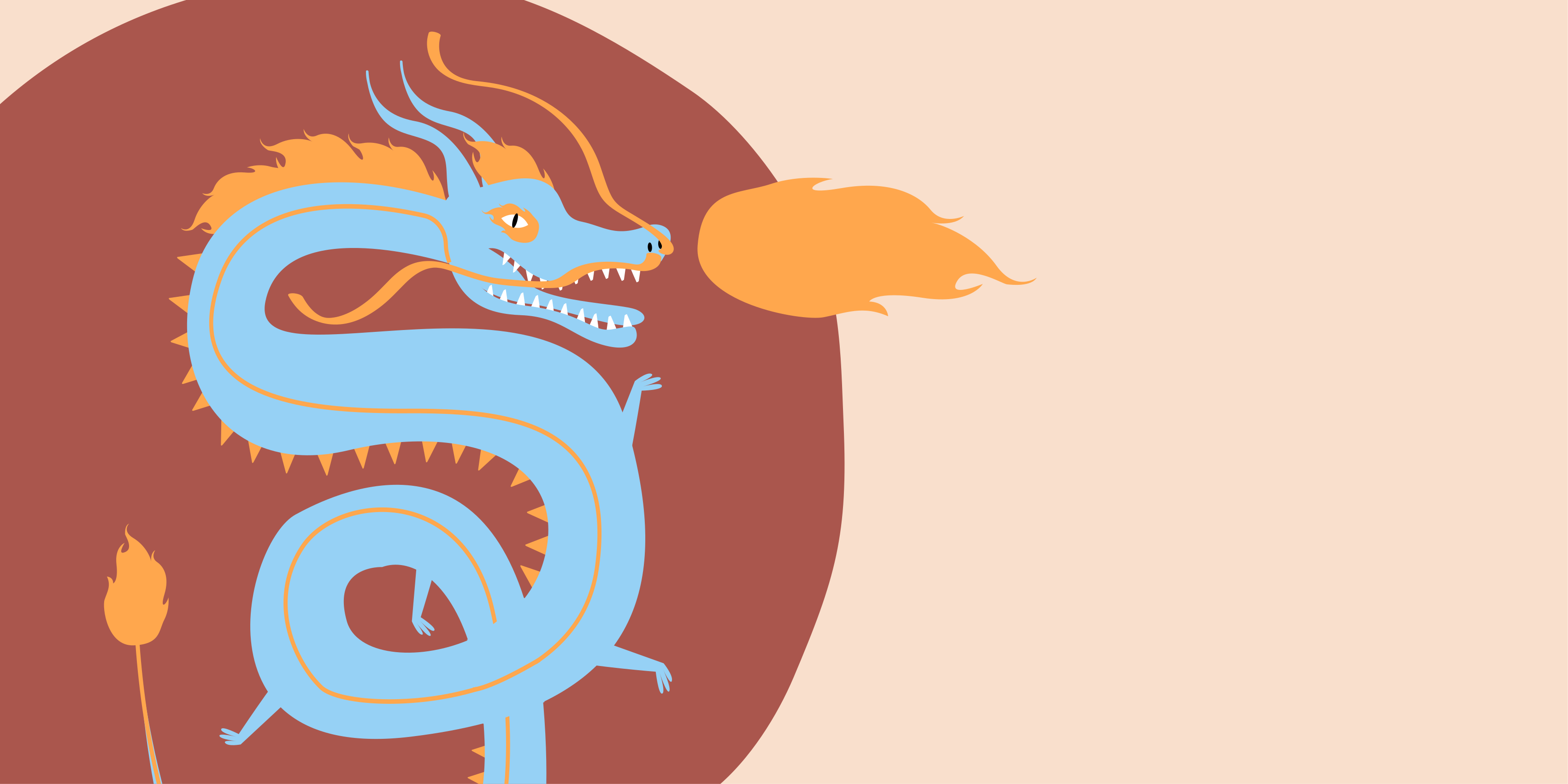 Dragon spirit ethnic vinyl rug - TenStickers