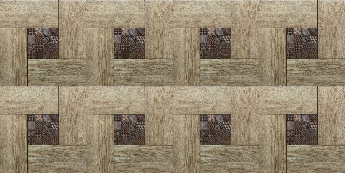 Textured Pattern wood effect vinyl rug - TenStickers
