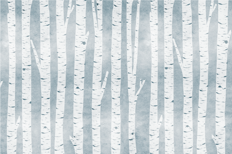 Birch Tree Pattern nature vinyl rug - TenStickers