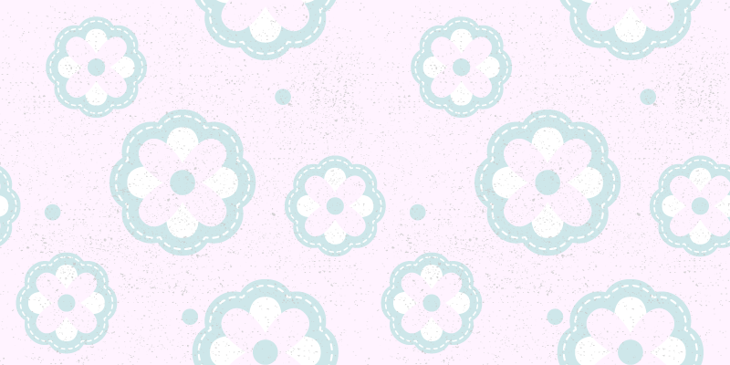 Soft Floral Motif kids vinyl rug - TenStickers