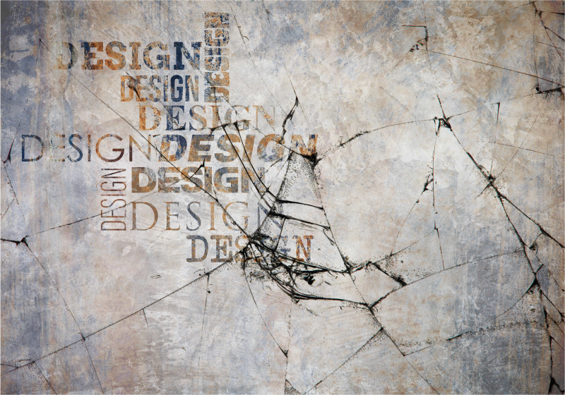 Cracked Stone Typography - TenStickers