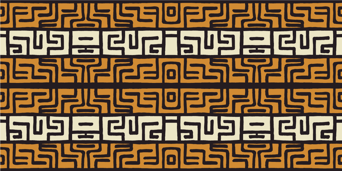 Geometric Labyrinth Pattern striped runner rug - TenStickers