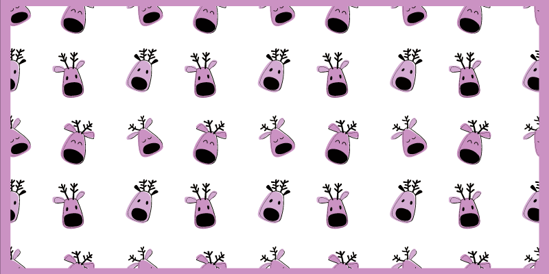 Reindeer Illustrations kids rug - TenStickers