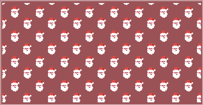 Santa Pattern Christmas carpet runner - TenStickers