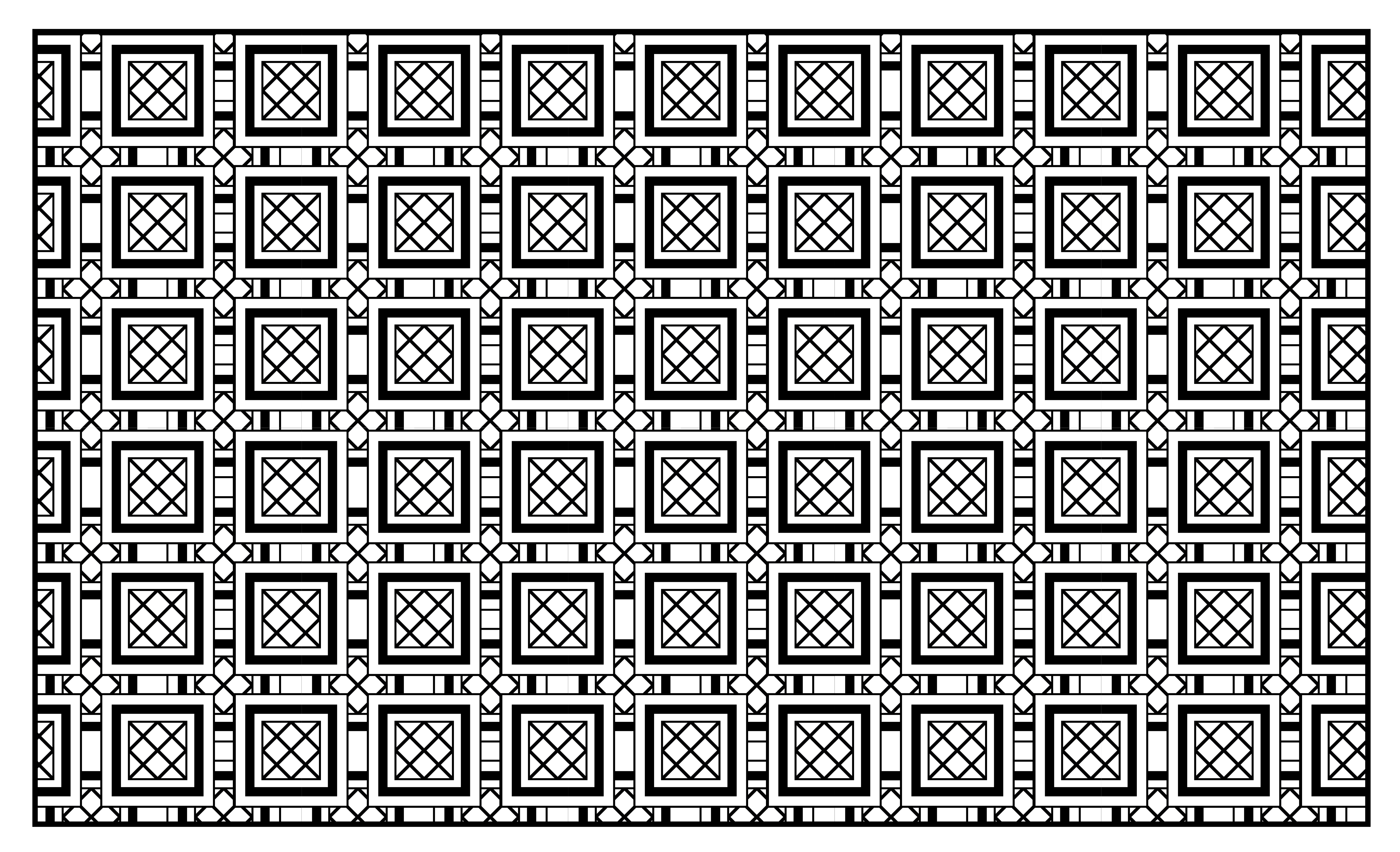 Symmetric Tile Pattern geometric rug - TenStickers