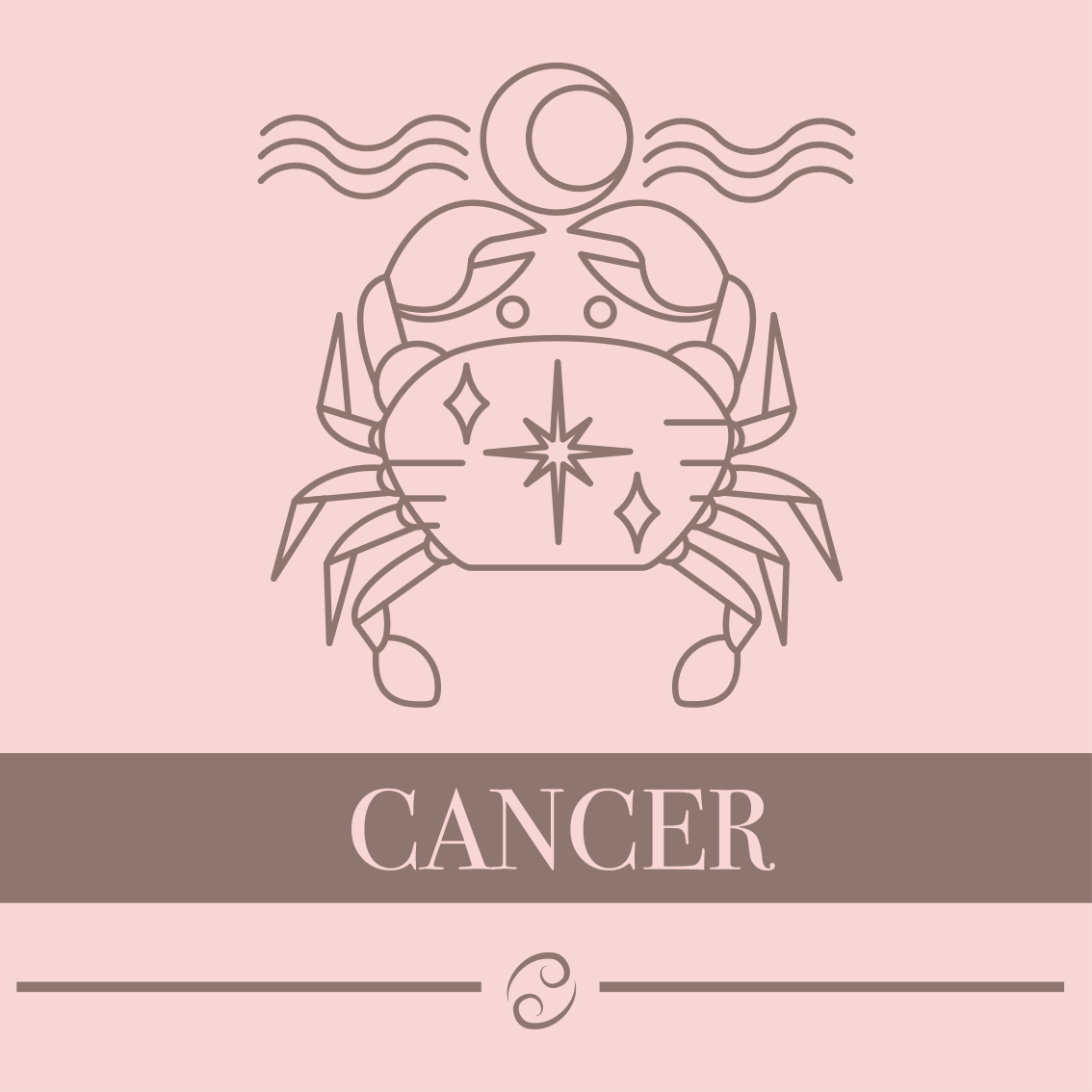 Cancer Zodiac Emblem custom rug - TenStickers