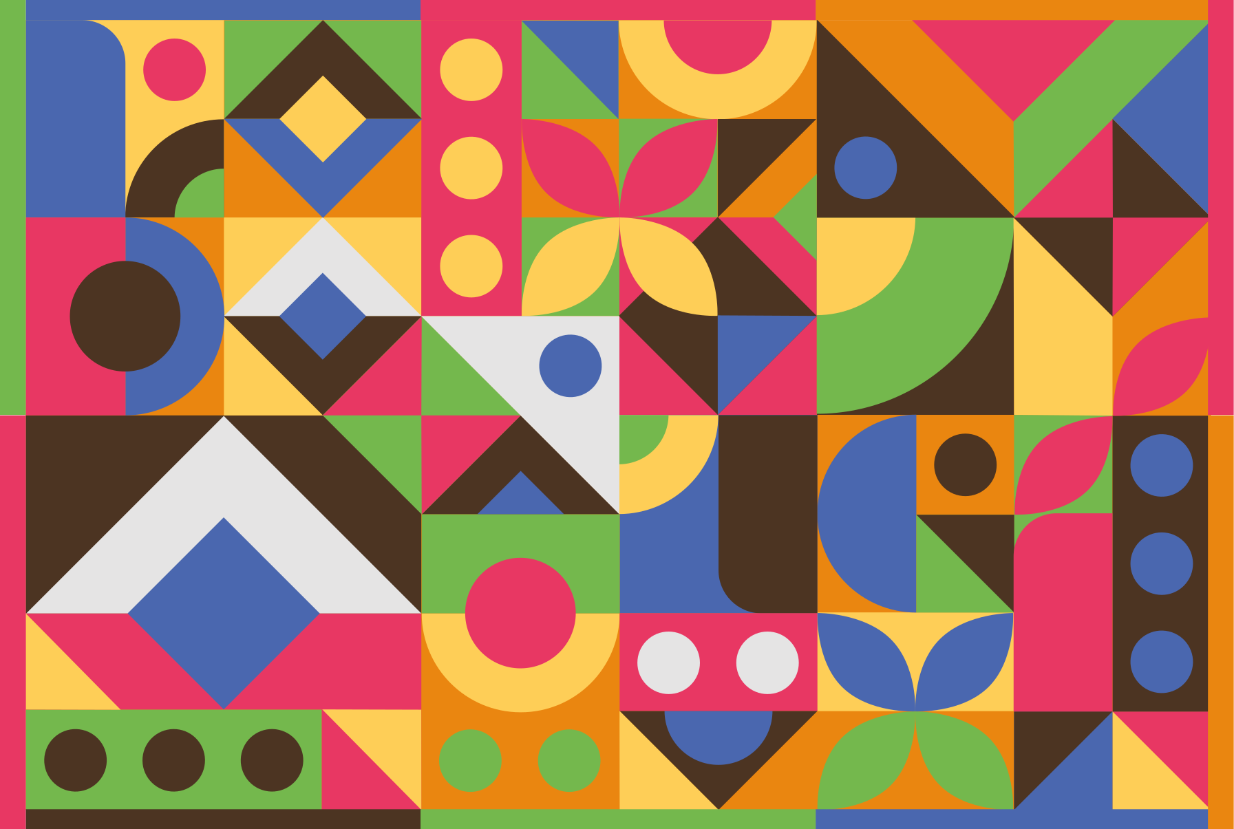 Geometric Shapes Splash geometric vinyl rug - TenStickers