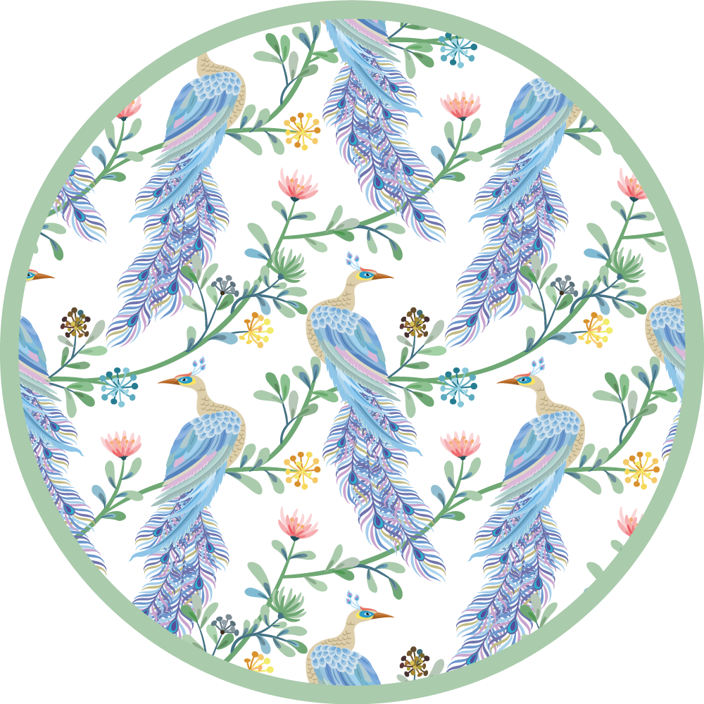 Feathered Elegance animal mat - TenStickers