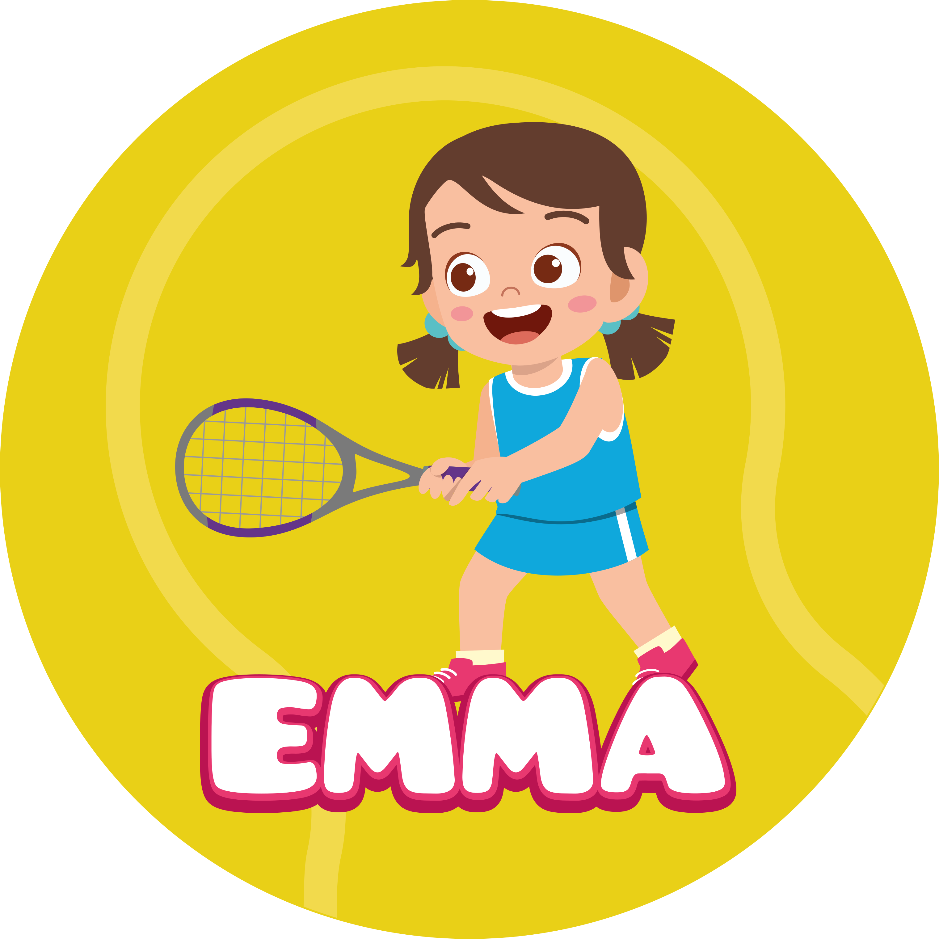 Personalized Tennis custom vinyl rug - TenStickers