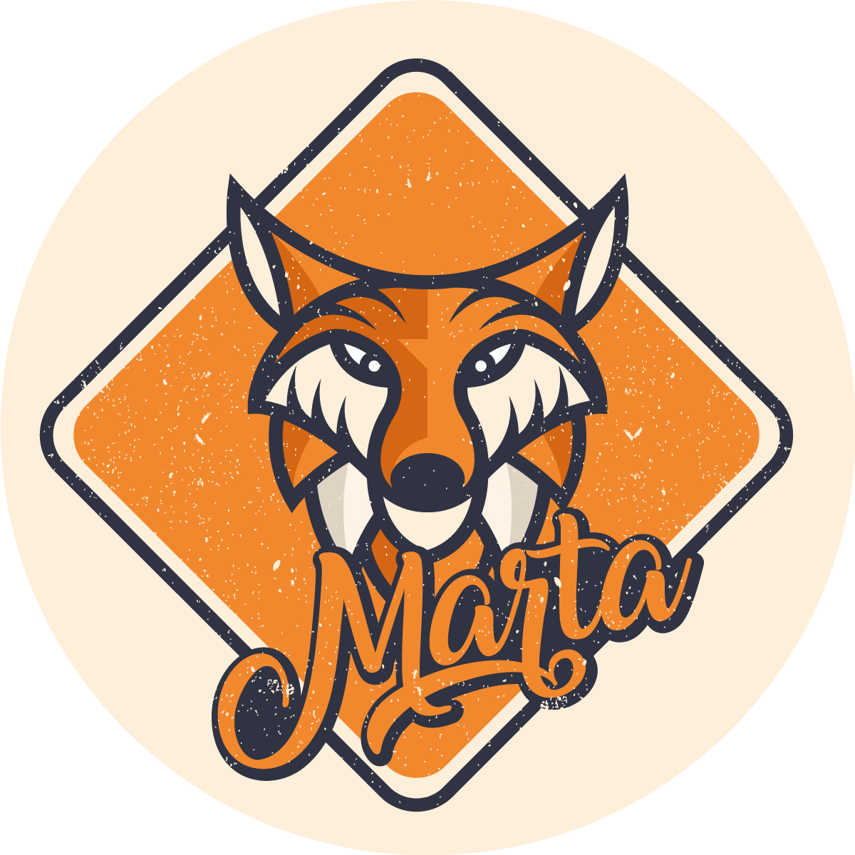 Customizable Clever Fox custom vinyl rug - TenStickers