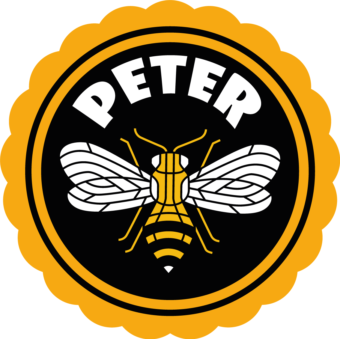 Personalized Bee Emblem custom vinyl rug - TenStickers