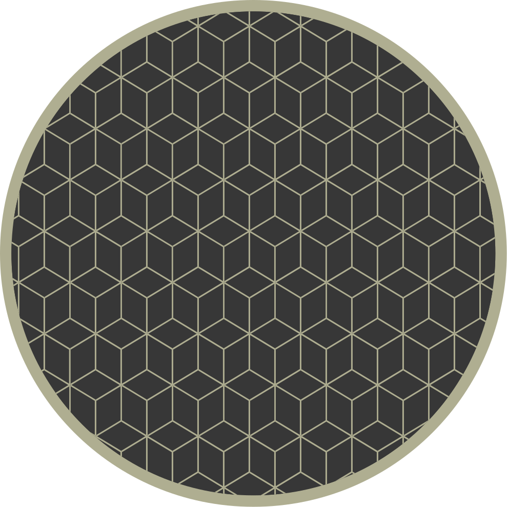 Geometric Patterned Circular Accent geometric vinyl rug - TenStickers