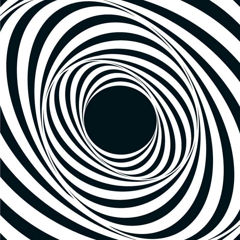 Black White Swirling Pattern geometric rugs - TenStickers