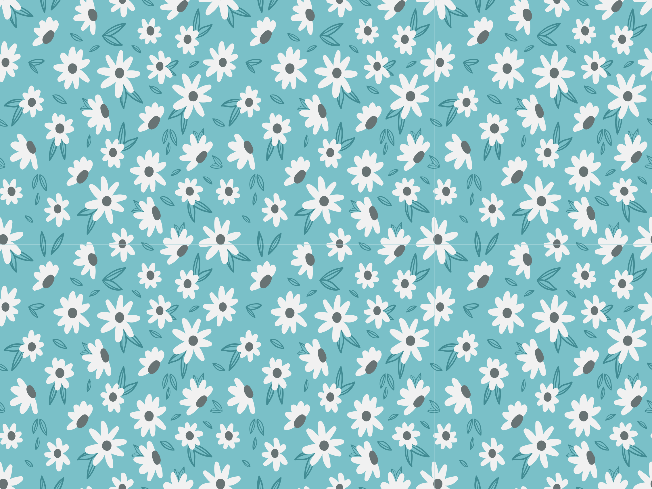 Floral Patterned Decor floral vinyl rug - TenStickers