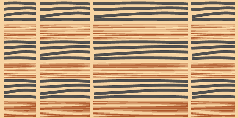 Layered striped elegance bedroom vinyl rug - TenStickers