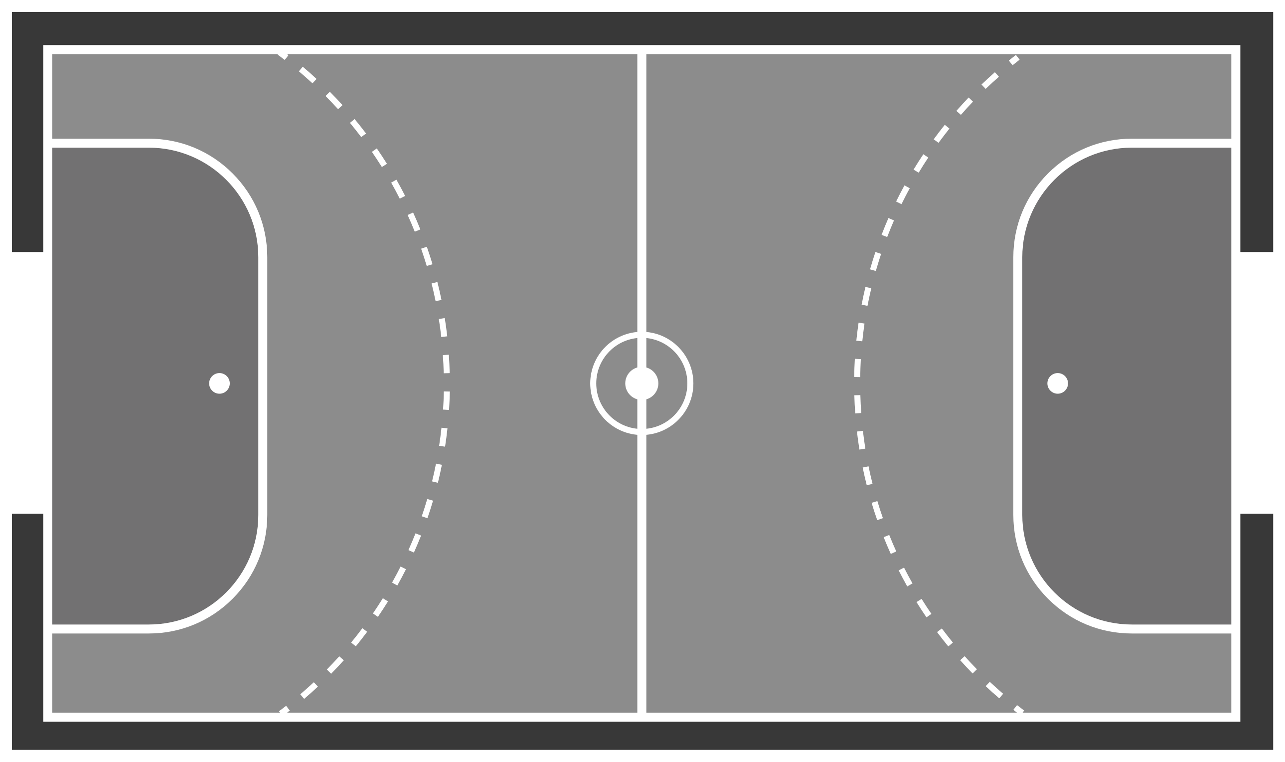 Handball court design game vinyl rug - TenStickers