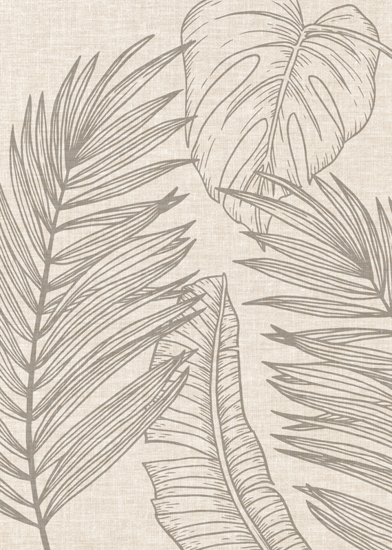 Tropical Effect Fabric floral rug - TenStickers